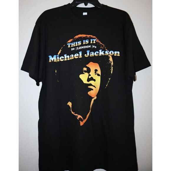 Tultex Men's Sz XL Michael Jackson "This Is It" 50 London O2 T-Shirt - Picture 1 of 6